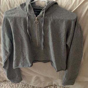 Cropped Gray Hoodie